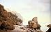 Art, Oil painting reproduction size 24x36 Inch, painting name: Rocks Along the Shore, By La Cour Janus Andreas Bartholin