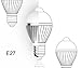 Roybens E27 Based 5W AC 85-265V PIR Infrared Motion Detection Sensor Light Sensor LED Bulb Auto Switch Energy Saving Night Lamp Indoor Lighting Pure White