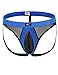 Legou Men Stretch See-Through Jockstrap Size L Color Blue Black
