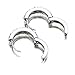 ANDI ROSE Fashion Jewelry 925 Sterling Silver Rhinestones Hoop Diamond Stud Earrings for Women (1061 Silver)