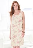 Ruffled Print Linen Dress