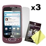 Three LCD Screen Guards / Protectors for LG Optimus T / P509
