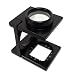 PEAK TS1209WZ3 Zinc Double Lens Linen Tester, 9X Magnification, 0.5" Lens Diameter, 0.5" Field View, Black