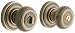 Baldwin 5210.050.entr Colonial Knob Keyed Entry Set, Satin Brass And Black