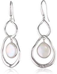 Honora "Cloud" White Freshwater Cultured Pearl Link Dangle Drop Earrings