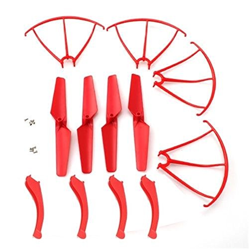 Imagen 8 de ILov hélices + Frame + Protección Landing Gear 4 colores Accesorios Piezas Pack para SYMA X5SC X5SC-1 X5SW con un bookmark mariposa (4 Colors in Set)