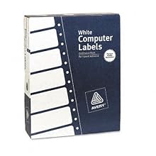 Avery 4029 Dot matrix printer white address labels, 3-1/2 x 15/16, 4 across, 20000/box