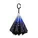 Stick Umbrella, PYRUS Anti-UV Sun Umbrella C Shape Handle Double Layer Rain Hook Umbrella