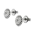 Sterling Silver Sun with Face Stud Earrings