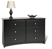 Prepac Sonoma Black Condo Sized 6-Drawer Dresser