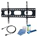 Low profile tilting 38mm wall mount Black Bracket fits 32 37 40 42 46 50 52 54 55 60 inch LCD / LED / Plasma TV of ALL MAKES ALL MODELS comes with FREE GOLD HDMI CABLE AND SCREEN CLEANING KIT