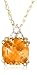 10k Yellow Gold, November Birthstone, Citrine and Diamond Pendant