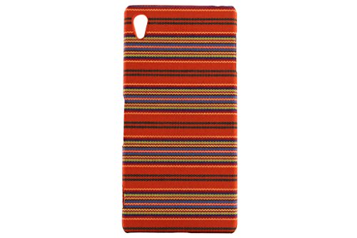 HYAIT SONY XPERIA Z4 MZ Series Weaving Pattern Polycarbonate (PC) + Textile Surface Ultra Slim Fit Hard Case Cover For XPERIA Z4 COMPACT - ORANGE