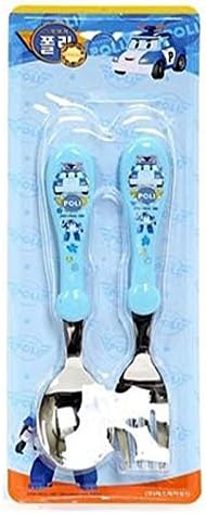 Robocar Poli Kids Children Easy Spoon Fork Set 026714 Blue