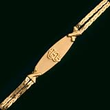 Medical Id Alert Bracelet Women's GoldTone - Custom Engraving