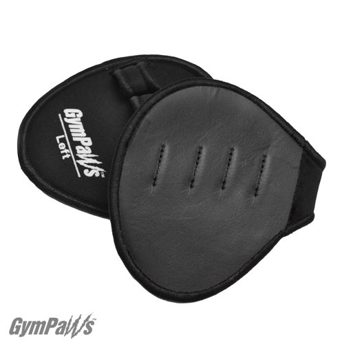 GymPaws Workout Grips | Leather Lifting Grips | Wrap Alternative (Black)