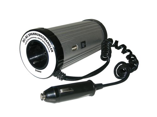 Eufab 16595 Spannungswandler für Dosenhalter 150 W mit USB