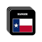 US State Flag - RANGER, Texas (TX) Set of 4 Mini-Mousepad Coasters