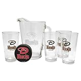 Arizona Diamondbacks Satin Etch Pitcher and 4 Glass Gift Set