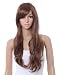 Stunning beautiful long LIGHT BROWN curly wave wig full wigs jf010023
