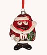 5" Candy Fantasy Red M&M's Santa Claus Suit Glass Christmas Ornament