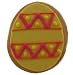Easter Egg Yellow Zig Zag Decorated Cookie