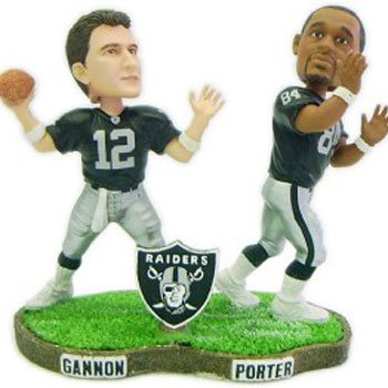Oakland Raiders Rich Gannon & Jerry Porter Bobble Mates (Quantity of 1)