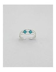 Seed Beads Toe Ring In Sterling Silver