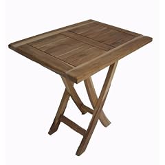 Ambientehome 62855 Balkon Klapptisch eckig, ca. 70 x 71 x 50 cm, Teak