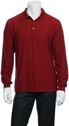 Champions Tour Burgundy Micro Horizontal Striped Polo Shirt Golf , Size Small