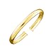 14K Shimmering Yellow Gold Omega Cuff Bangle Bracelet