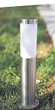 Unique Arts Opaque Design Solar Pathlight, Short, Stainless Steel