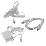 Rapid Car Charger + Home Travel Charger + USB Data Cable for Amazon Kindle 2