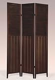 IMAGE OF 3 Panel Shutter Door Room Divider - Espresso