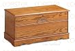 Oak finish wood cedar hope chest storage bench with locking lid