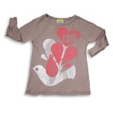 Junk Food - Girls Long Sleeve Thermal Free Love Tee Shirt, Taupe, Rose