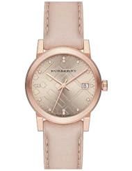 Burberry Rose Dial Rose Gold Ion-plated Ladies Watch BU9131