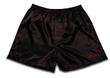 SATIN BOXER SHORT BLACK with Hustler Emboridery