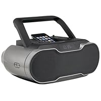 iLive Portable Music System/Boom Box with Docking Station and Recharger for iPod (Black)