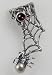 Spider and Her Web Ear Cuff in Sterling Silver