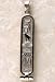 Sterling Silver Personalized Cartouche Pendant: Up to 7 hieroglyphic symbols - Solid Style Hand-made in Egypt by special order.