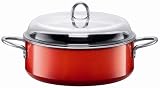 Review Silit 91 0128 1748 / Silit 6-3/4-Quart Low Stewpot with Lid, Energy Red