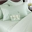 Egyptian Linens 1000 Thread-Count, Queen 1000TC Pillow Cases, Sage Damask Stripe, Set of 2