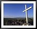 A Cross on a Hill Near the San Xavier Del Bac Mission Framed Art Poster Print by Rich...