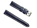 BANDA WYOMING BUFFALO LEATHER CHRONOGRAPH SPORT PANERAI BREITLING WATCH BAND STYLE DESIGN-REAL ITALIAN CALF LEATHER-22 mm DARK NAVY BLUE COLOR
