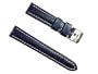 BANDA WYOMING BUFFALO LEATHER CHRONOGRAPH SPORT PANERAI BREITLING WATCH BAND STYLE DESIGN-REAL ITALIAN CALF LEATHER-18 mm DARK NAVY BLUE COLOR