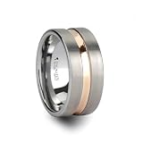 ZENITH Flat Brushed Finish Tungsten Ring with Rose Gold Channel 10mm FREE Engraving, FREE Expedited Shipping & FREE Lifetime Warranty 41McFmTCBoL. SL160 ZENITH Flat Brushed Finish Tungsten Ring with Rose Gold Channel 10mm FREE Engraving, FREE Expedited Shipping & FREE Lifetime Warranty