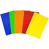 Fiber Craft 50-Pack Glitter Foam Sheet Stack 5.5 by 8.5-Inch, Multi Colored