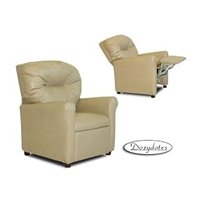 Contemporary Beige Child Recliner Chair