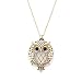 Owl Magnifier Magnifying Glass Sliding Top Pendant Necklace, 30